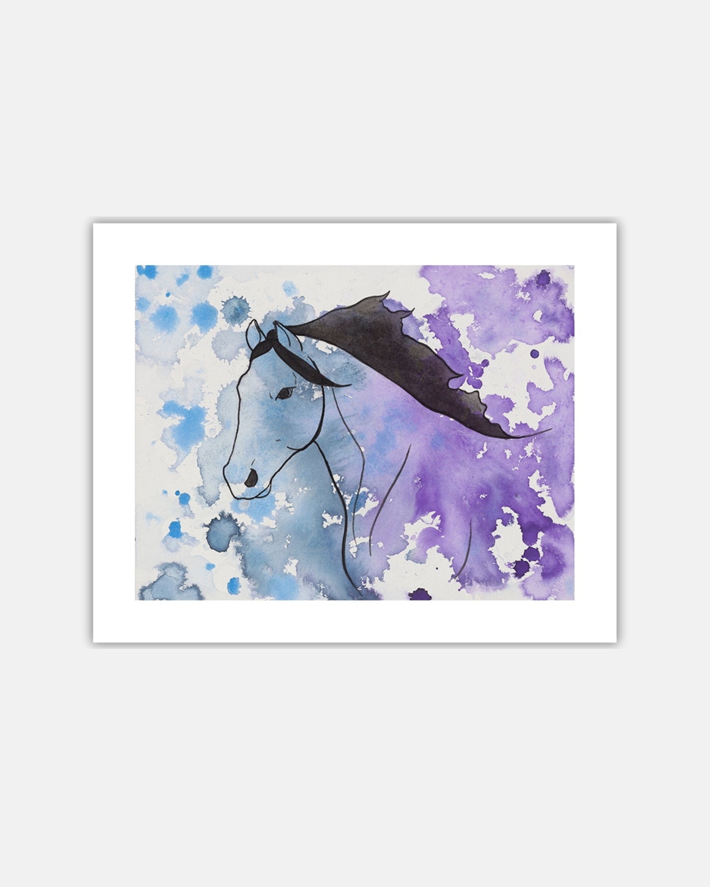 Watercolor Wild Horse