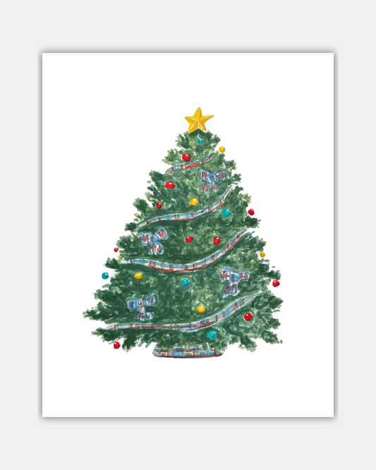 Plaid Series: Watercolor Christmas Tree