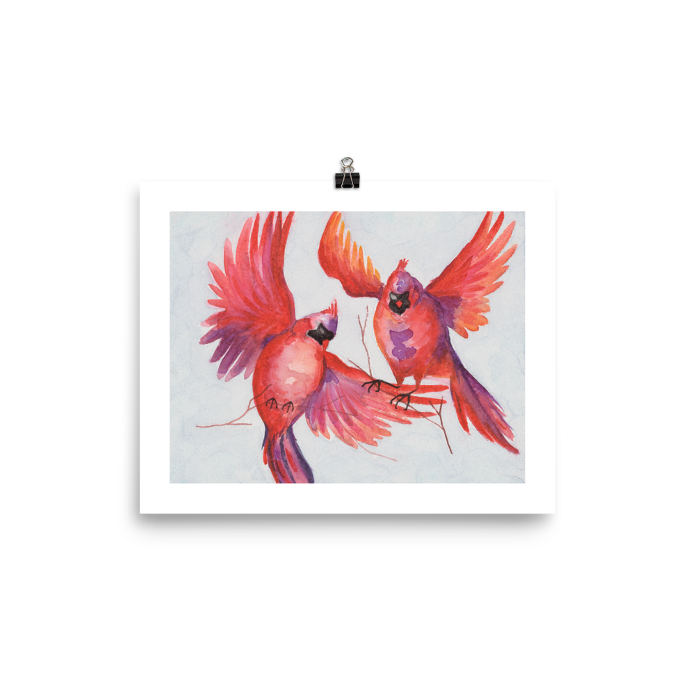 Watercolor Cardinals