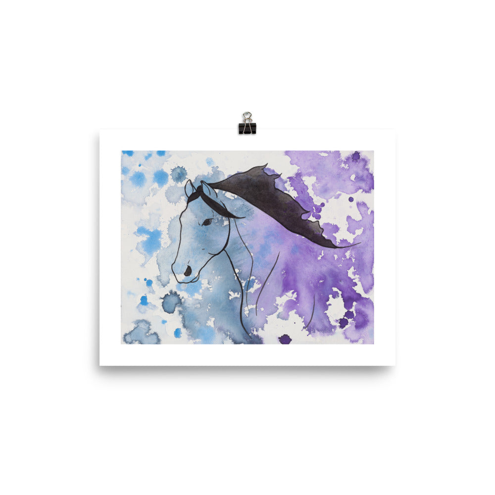 Watercolor Wild Horse