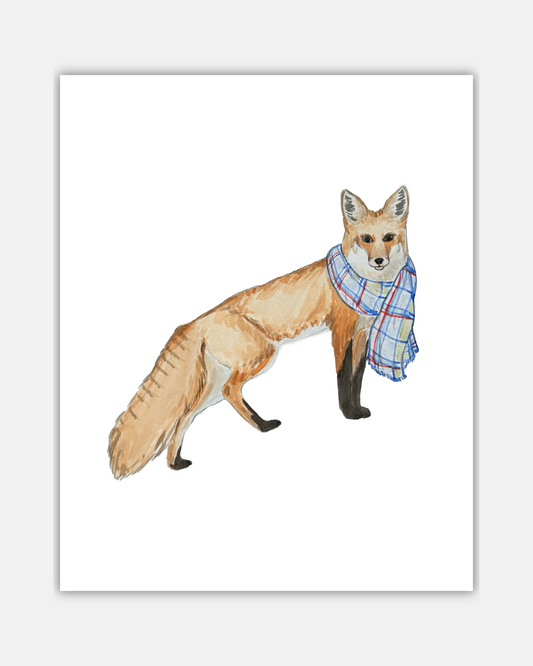 Plaid Series: Watercolor Fox